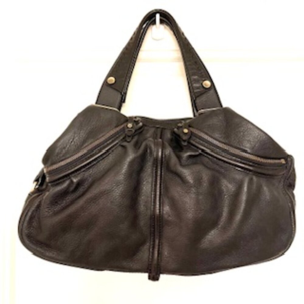 Rare Vintage Theory soft leather handbag (black)